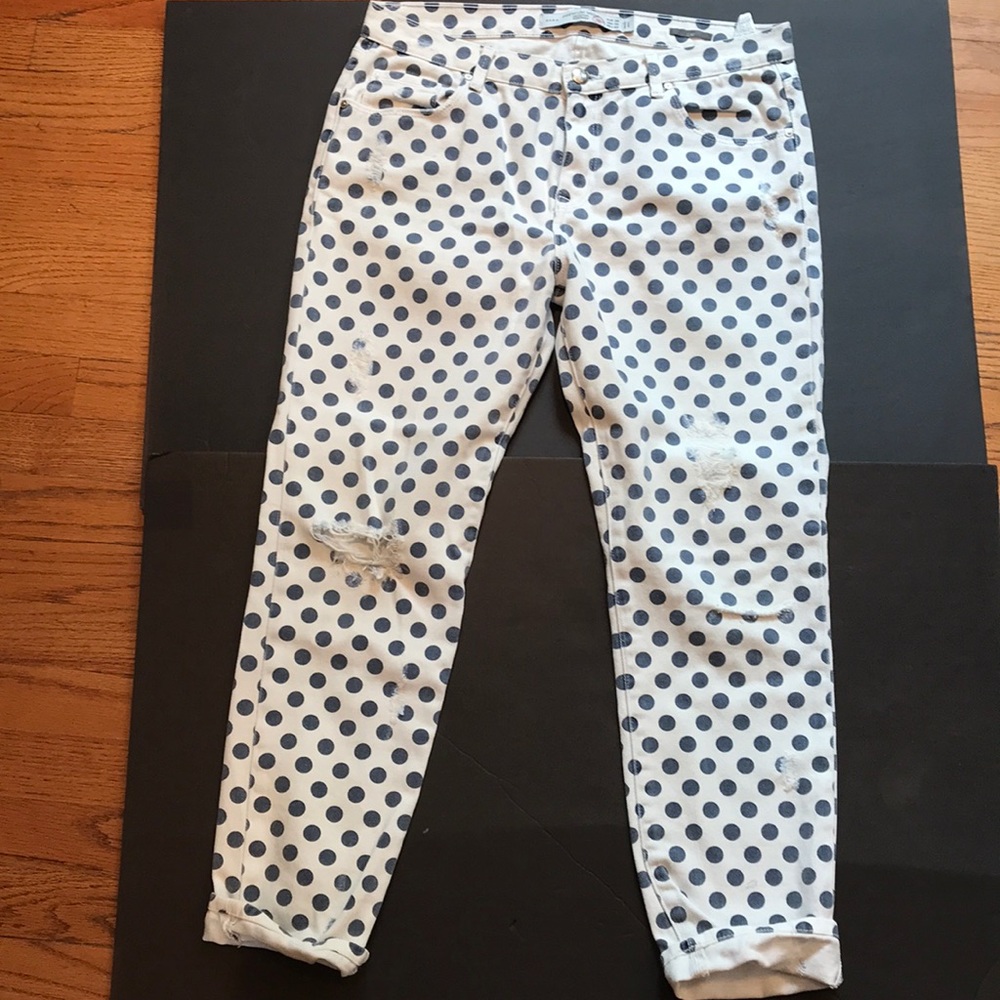 Zara polka dot jeans